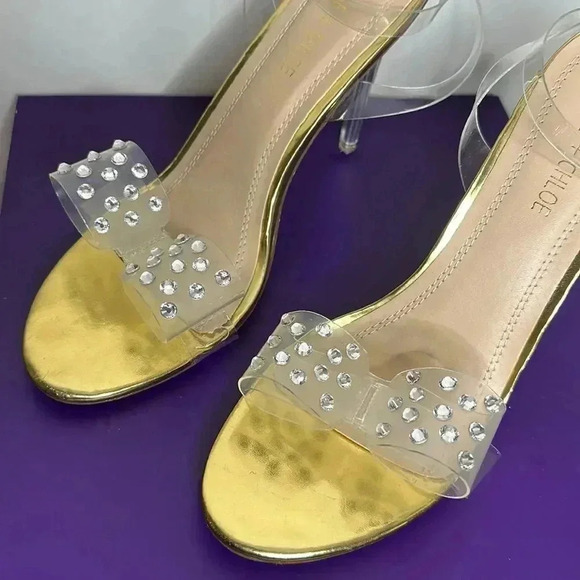 Chase & Chloe Faux Dimond Bow Sandals - Picture 1 of 9